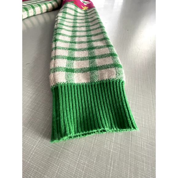 Molly Goddard Sz M Sonia Cardigan Pink Jacquard Cottage Preppy Geek Chic Whimsy - Picture 10 of 16